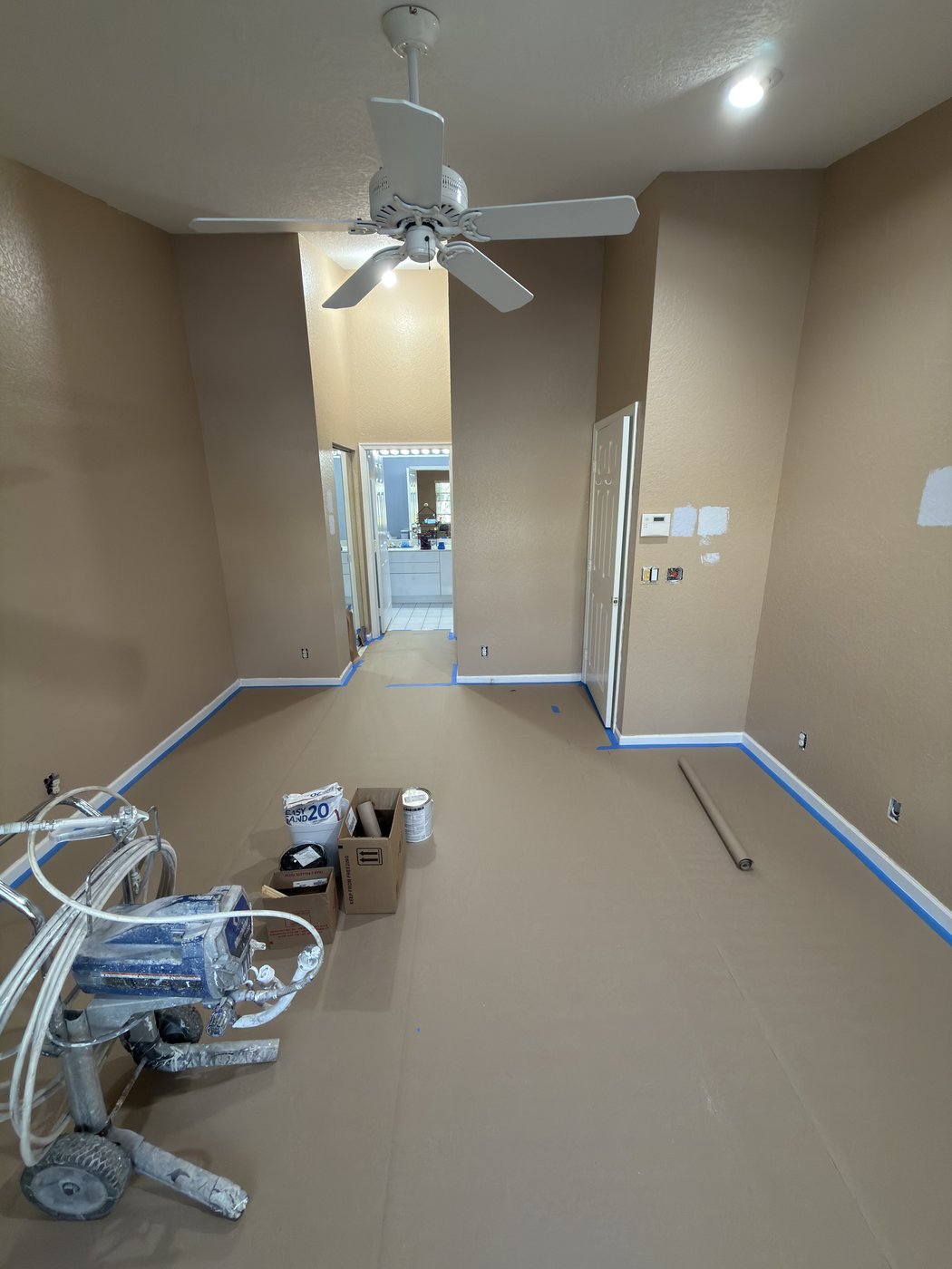 Bedroom before painting by Lenix Home Services