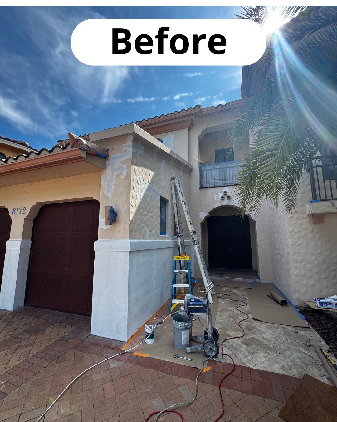 Home exterior before painting by Lenix Home Services